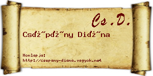 Csépány Diána névjegykártya