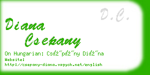 diana csepany business card